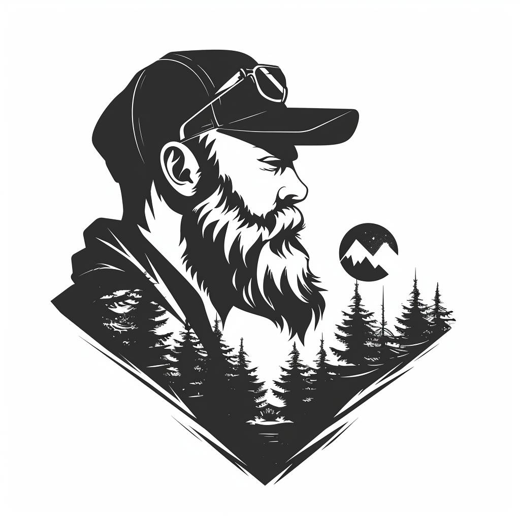 Vector art logo for outdoor clothing brand called Beard Brothers