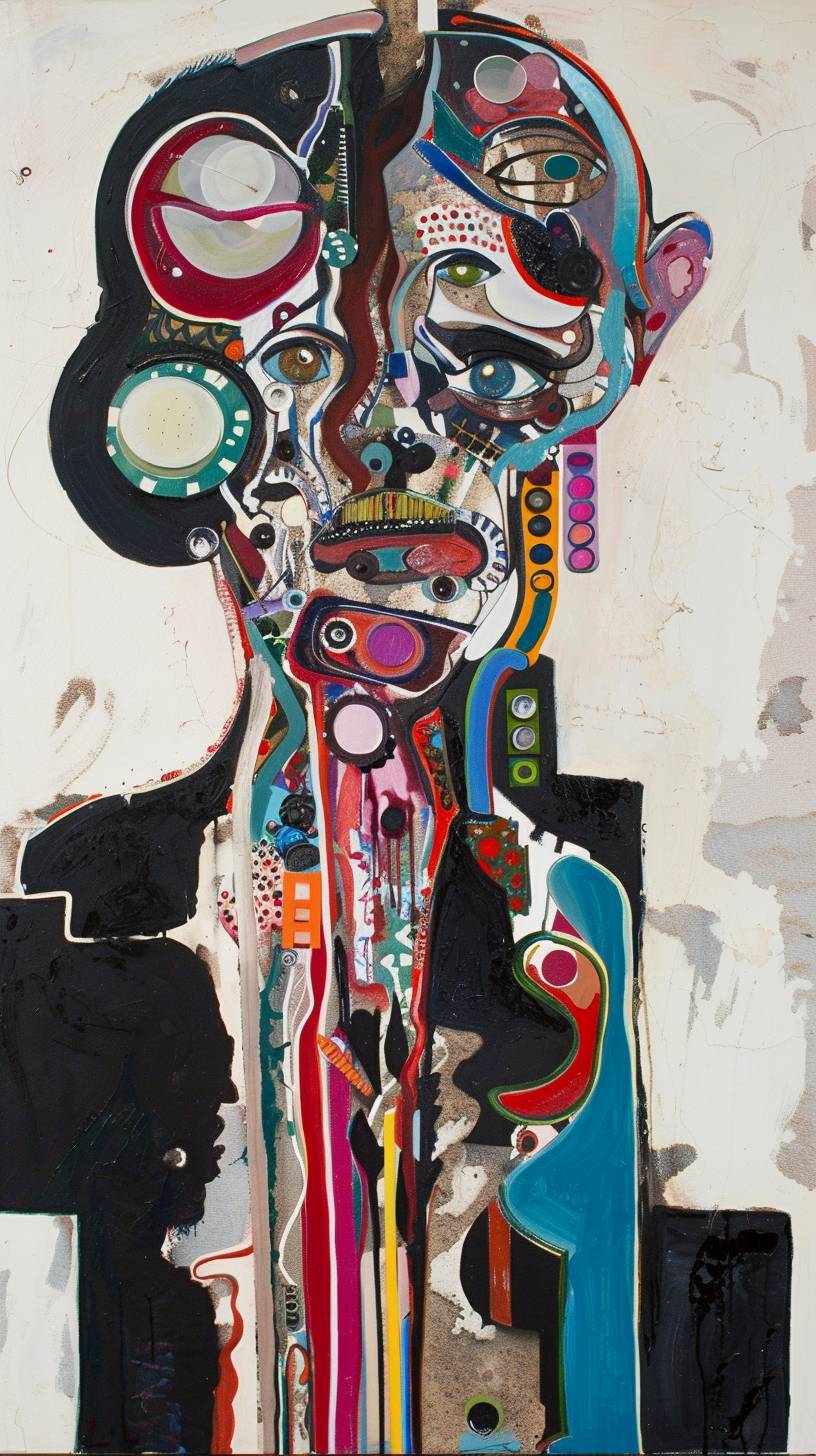 Sophie Taeuber-Arp's painting depicts a cyberpunk character