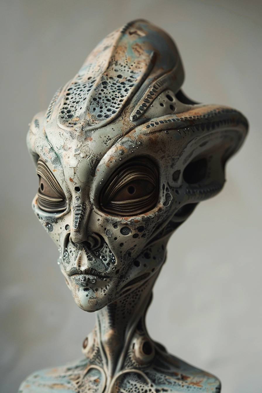 Alien with trigonometrical head