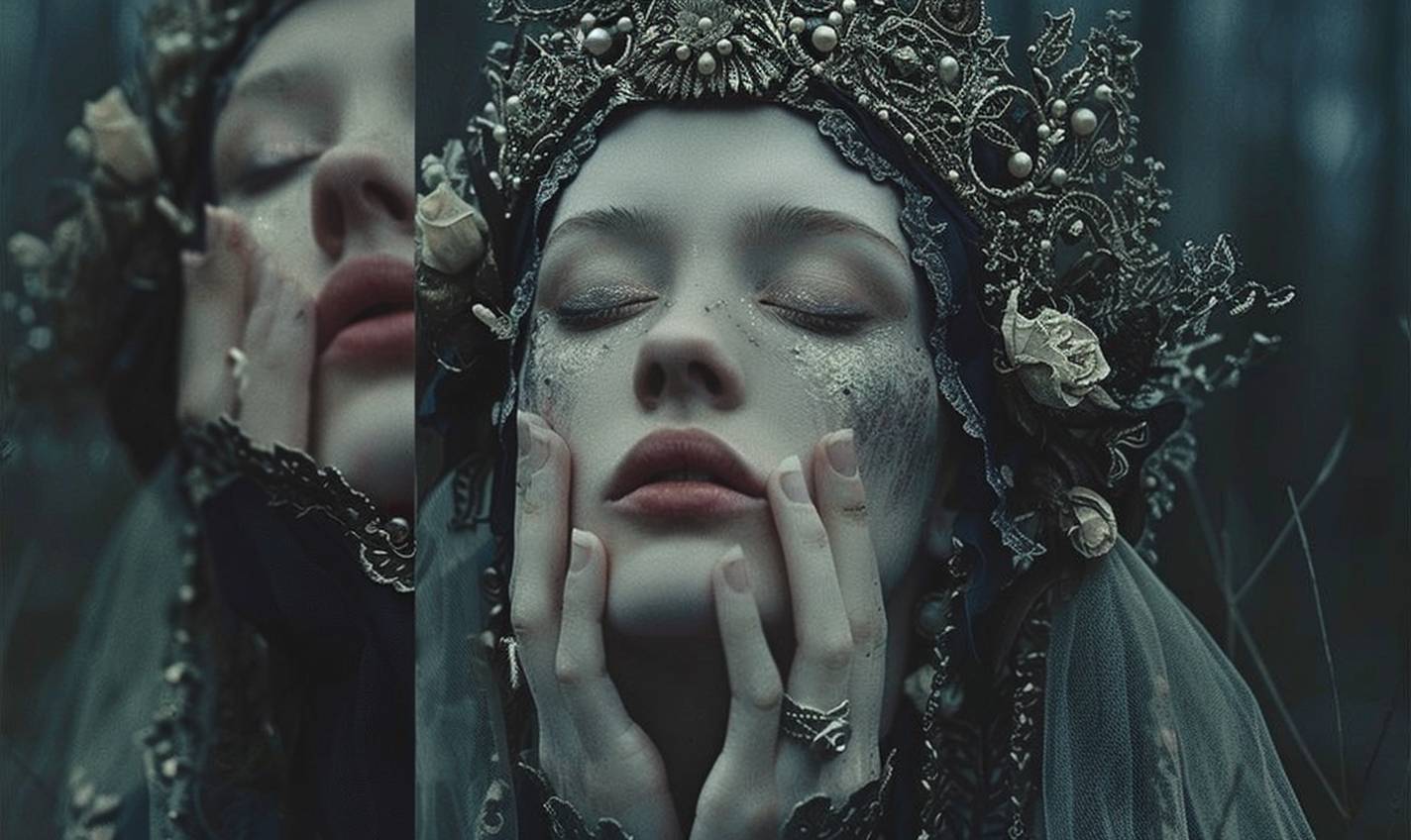 Laura Makabresku's haute couture portrait of High Elven Priestess