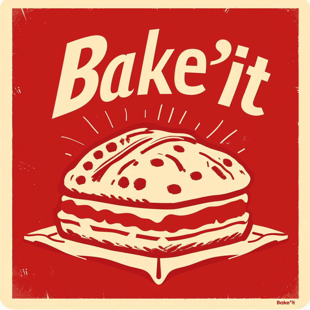 ベーカリーブランド「Bake'it」のためのAnthony Burrillのロゴデザイン--v 6.0