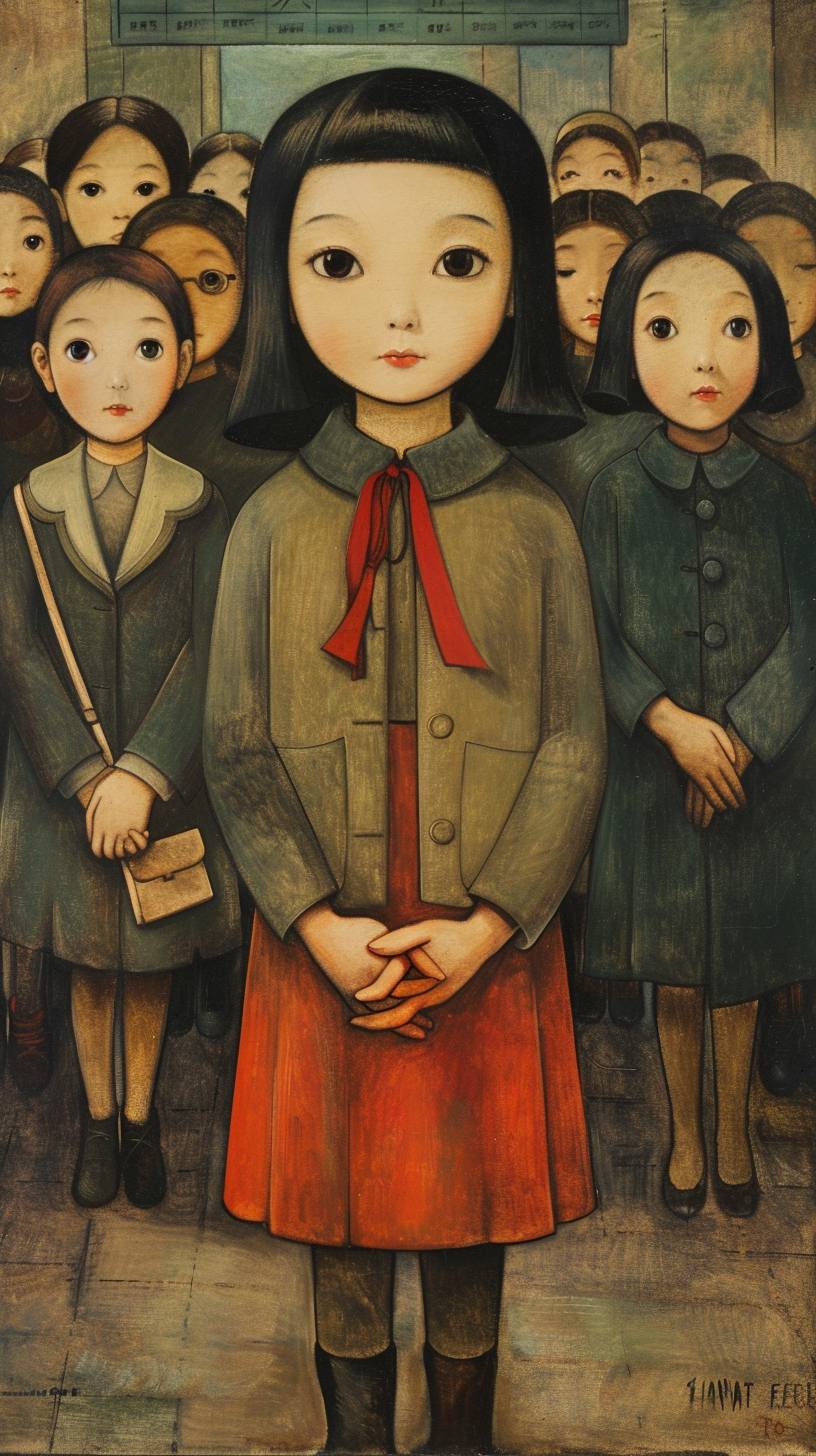 Liu Ye's painting of school teacher by Fernand Leger --stylize 250 --v 6.0 --ar 9:16 --relax