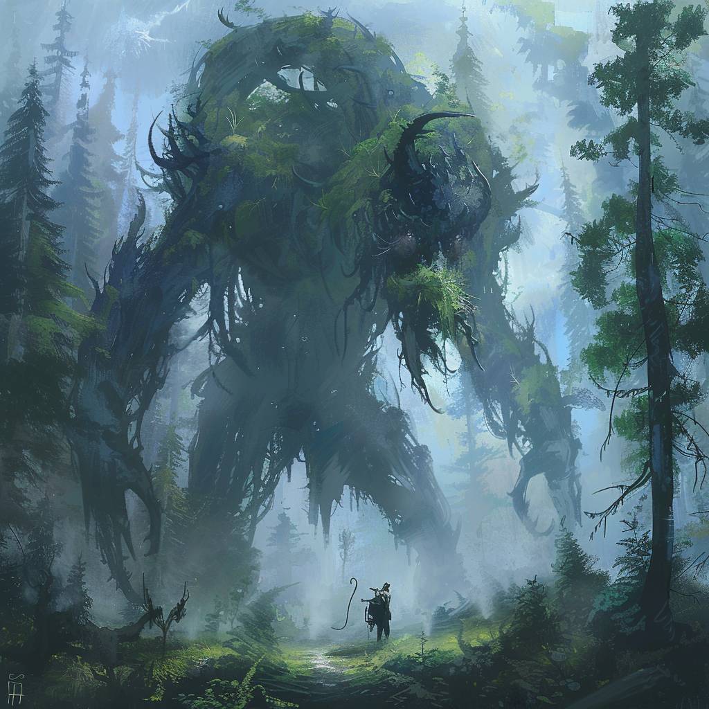 Spirit of forests. Colossal scale