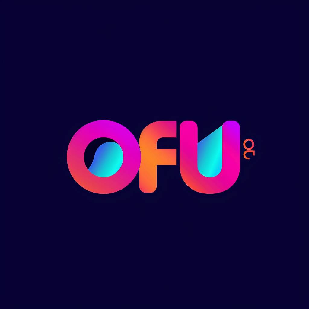 Logo design for Open Future University. Large vivid bold condensed font letters text “OFU” --style 75 --v 6.0