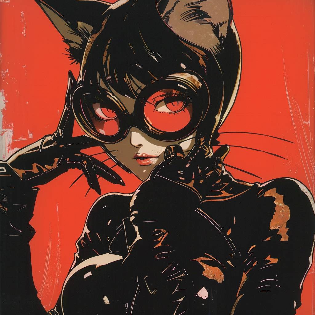 Cat-woman character by Keiichi Tanaami