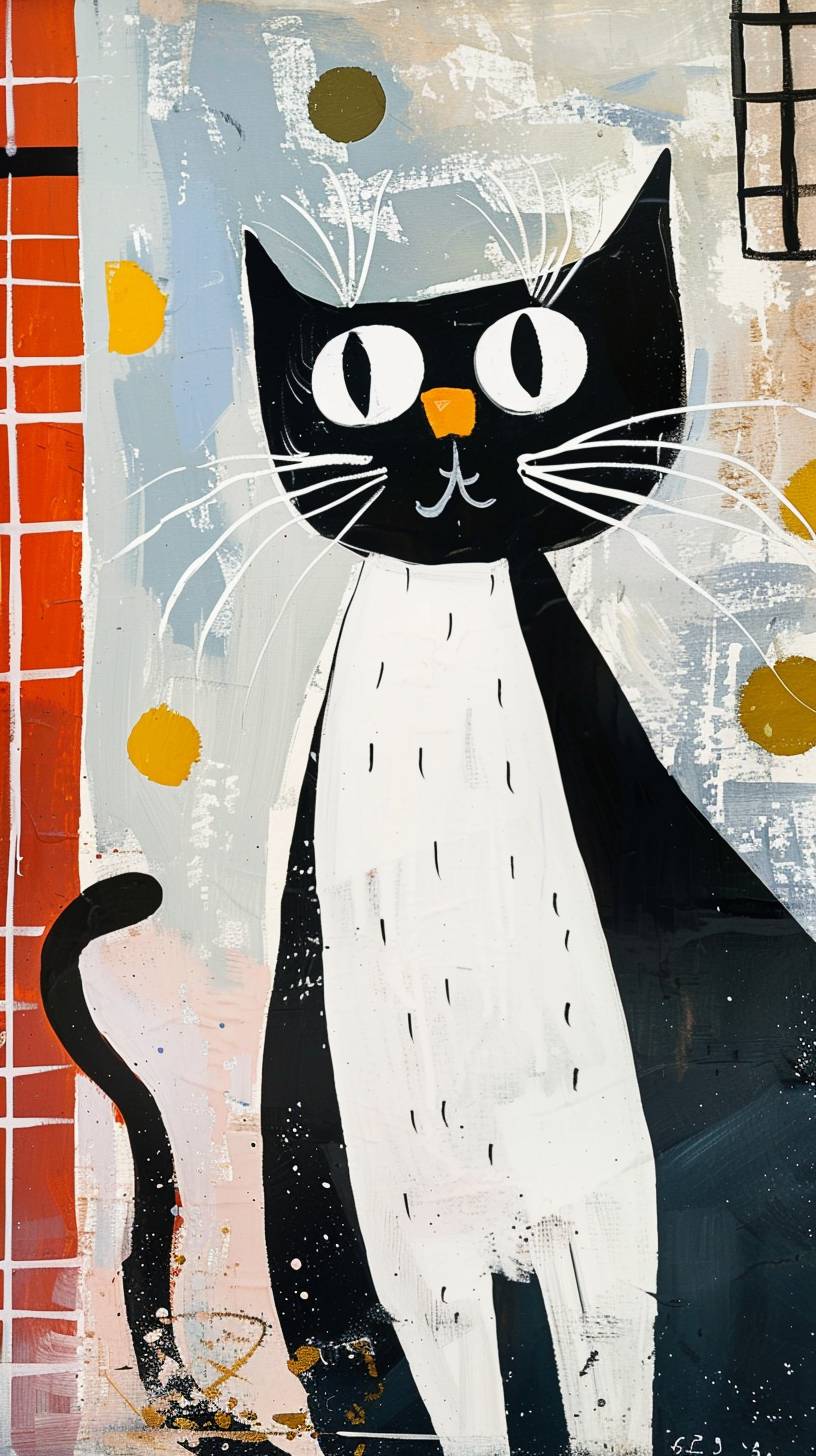 Mary Fedden's painting depicts a silly cat