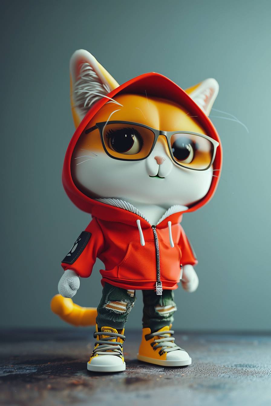 Blind Box style {animal name} character, full body, chibi, delicate features, sports hoodie, wearing Martin boots, dancing, clean background, natural lighting, 8K, best quality, ultra-detail, 3D, C4D, Blender, OC renderer, ultra HD, 3D rendering