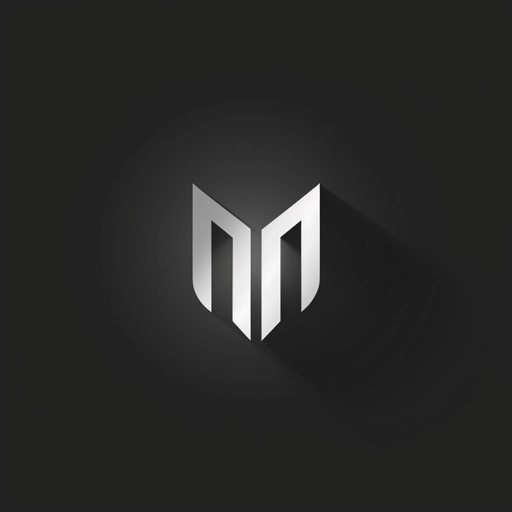 A minimalist and futuristic logo for a start up with the letter “m”