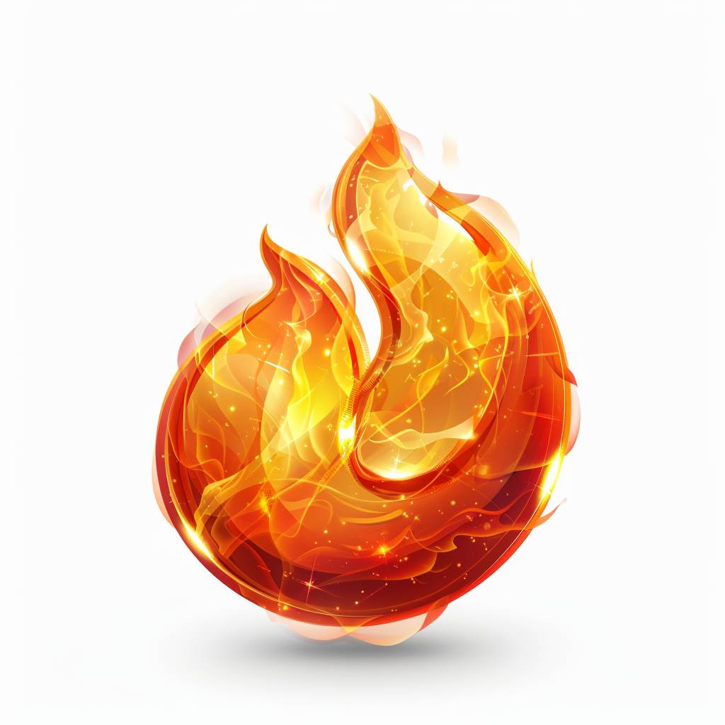 fire icon, logo, graphics, 8k, white background, ui, ux, website