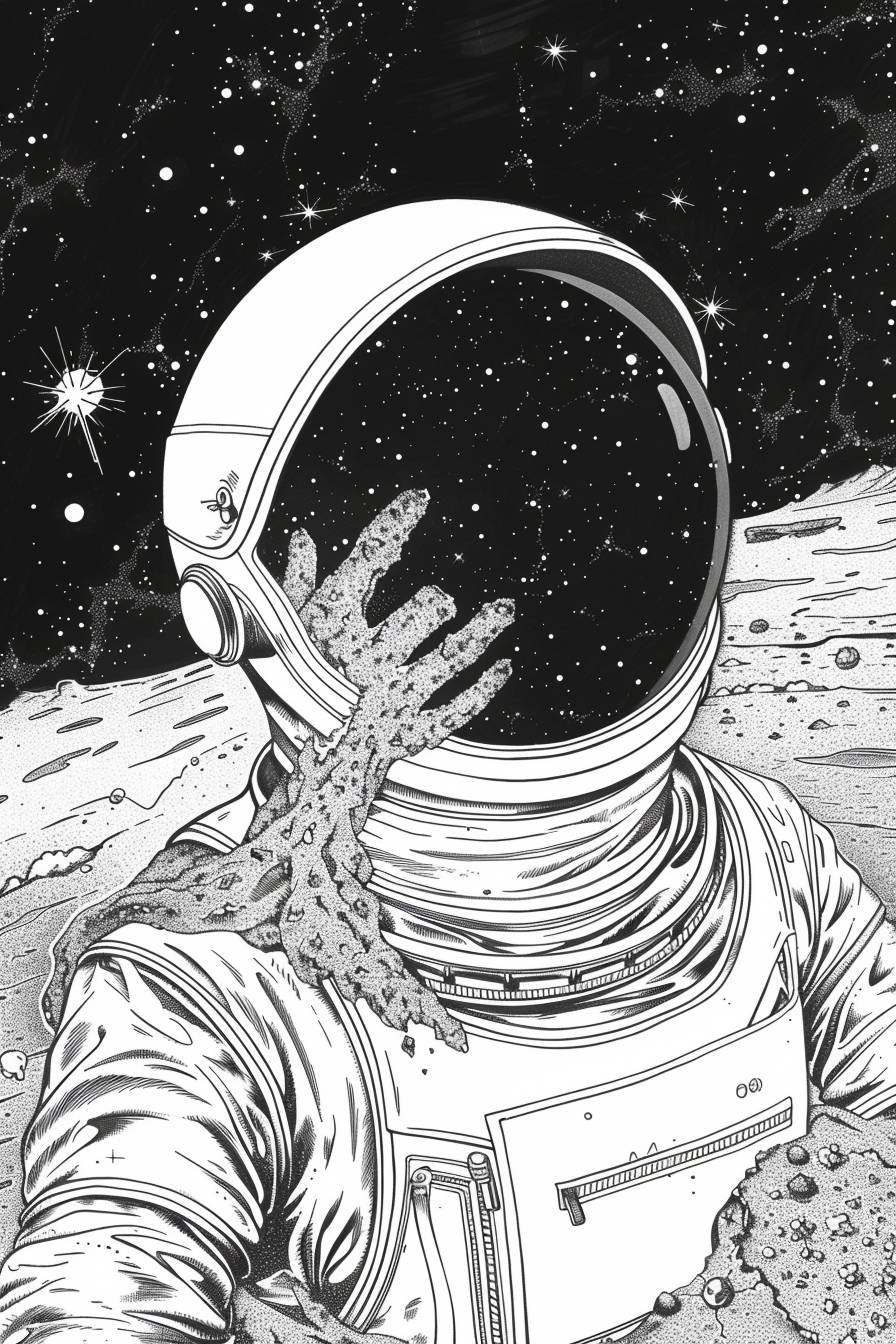 In the style of Apollonia Saintclair, a cosmic journey through wormholes