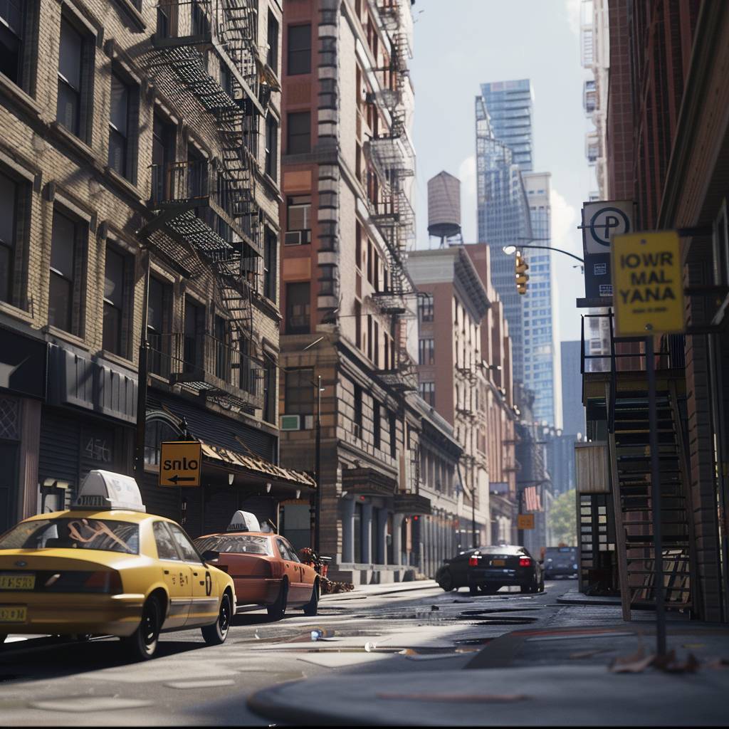 Realistic cityscape from the middle of the street at ground level--ar 3:5 --v 6.0