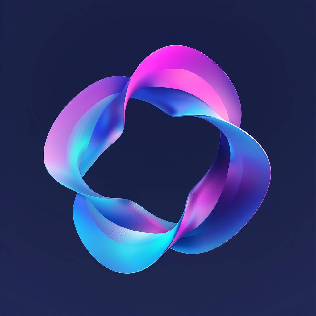 新しいテクノロジー戦略コンサルティングファームの青いグラデーションバーパワブ抽象ロゴ