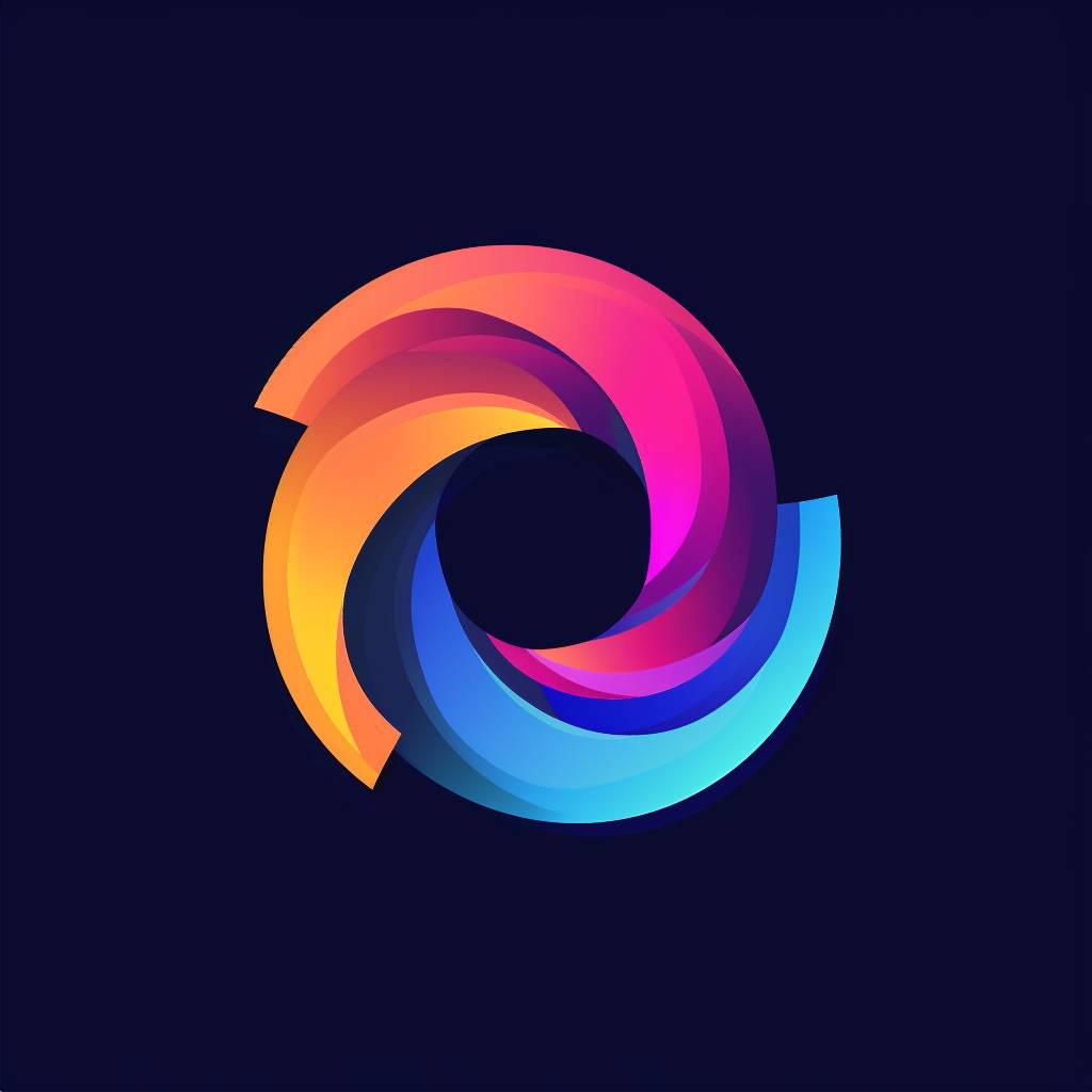 Logo for a corporate digital marketing agency, gradients, HD, social media management