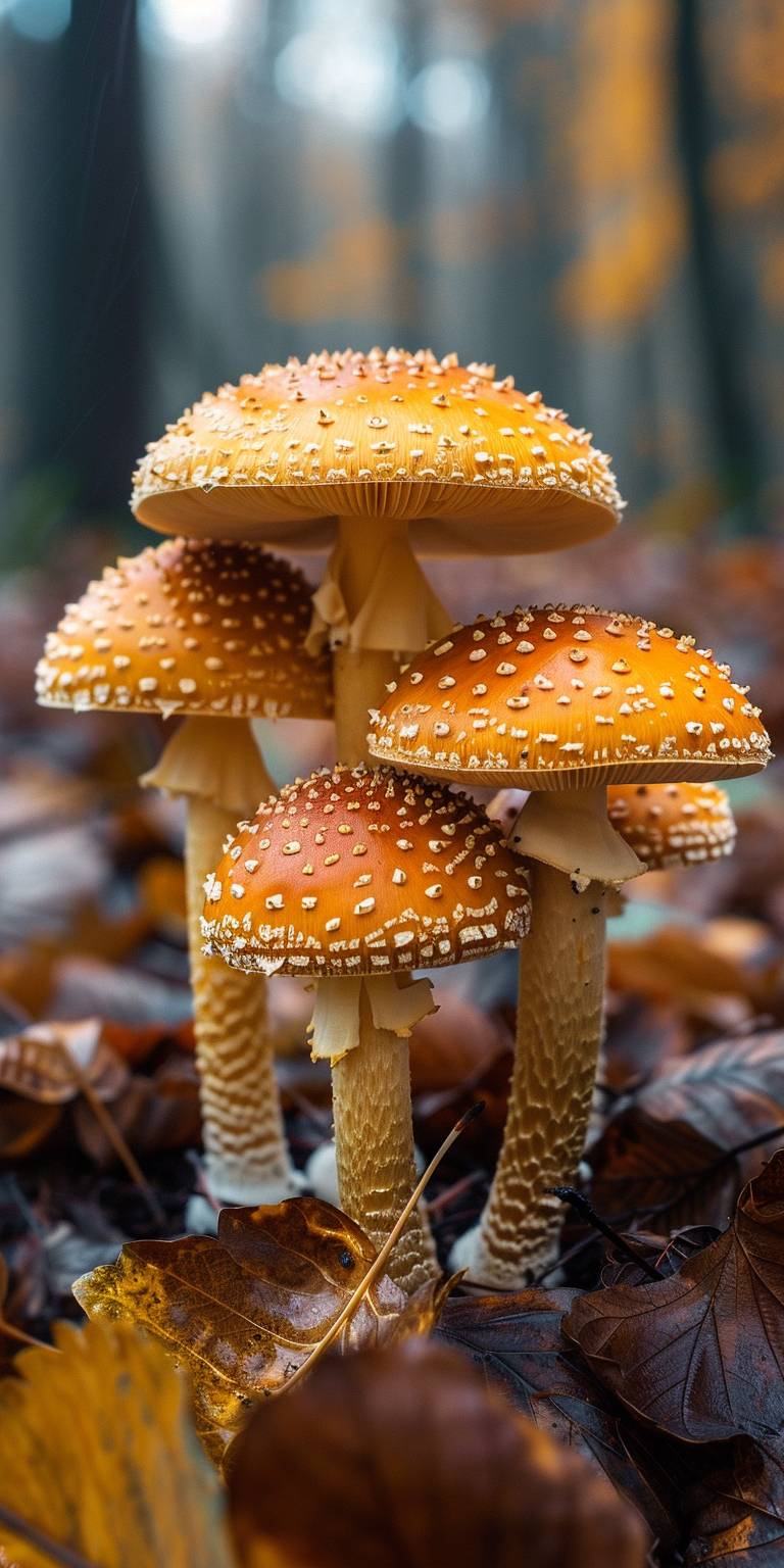 A professional photograph of cute mushroom people