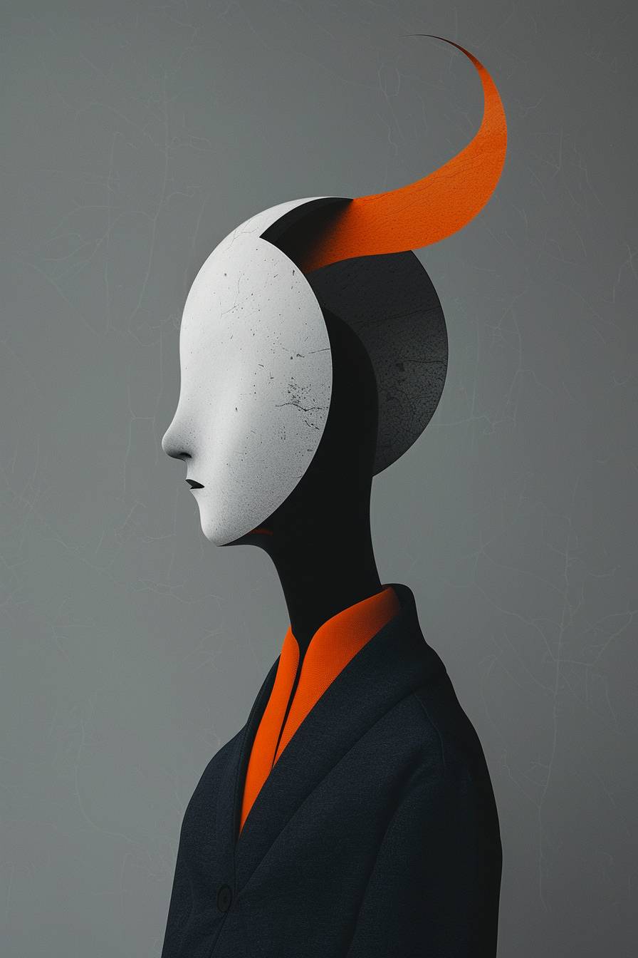 Character concept design in style of Eiko Ojala, half body