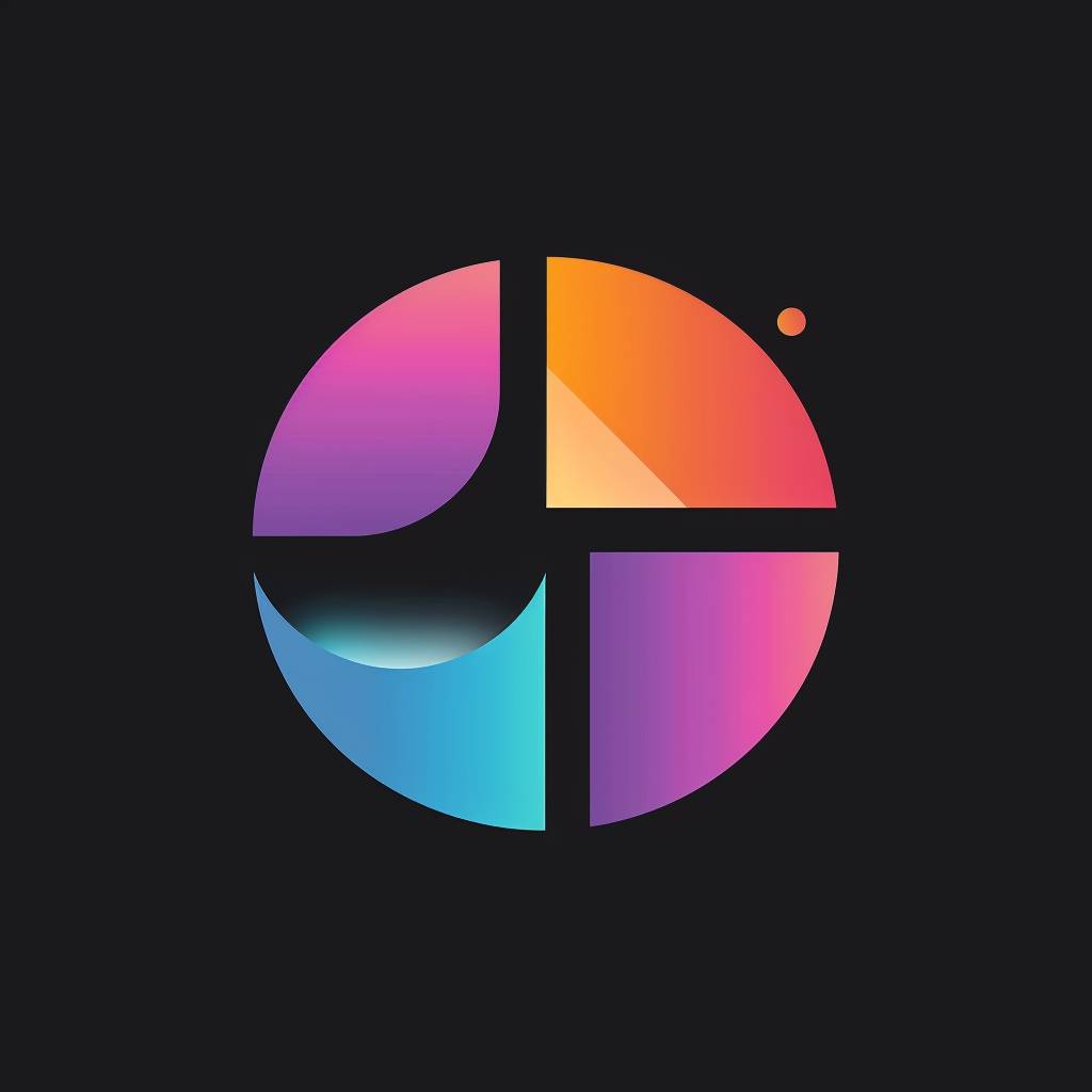 Logo for a corporate digital marketing agency, gradients, HD, social media management
