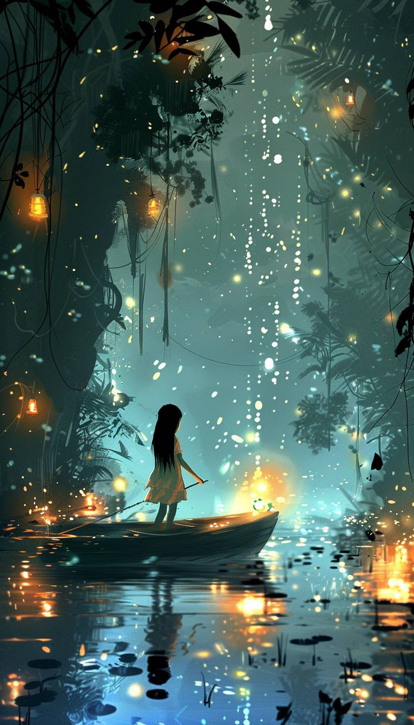 In the style of Pascal Campion, the enchanted canvas brings fantasies to reality