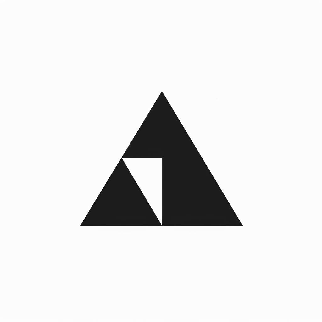 Minimalistic geometric vector graphic logo in black, designed by Ivan Chermayeff