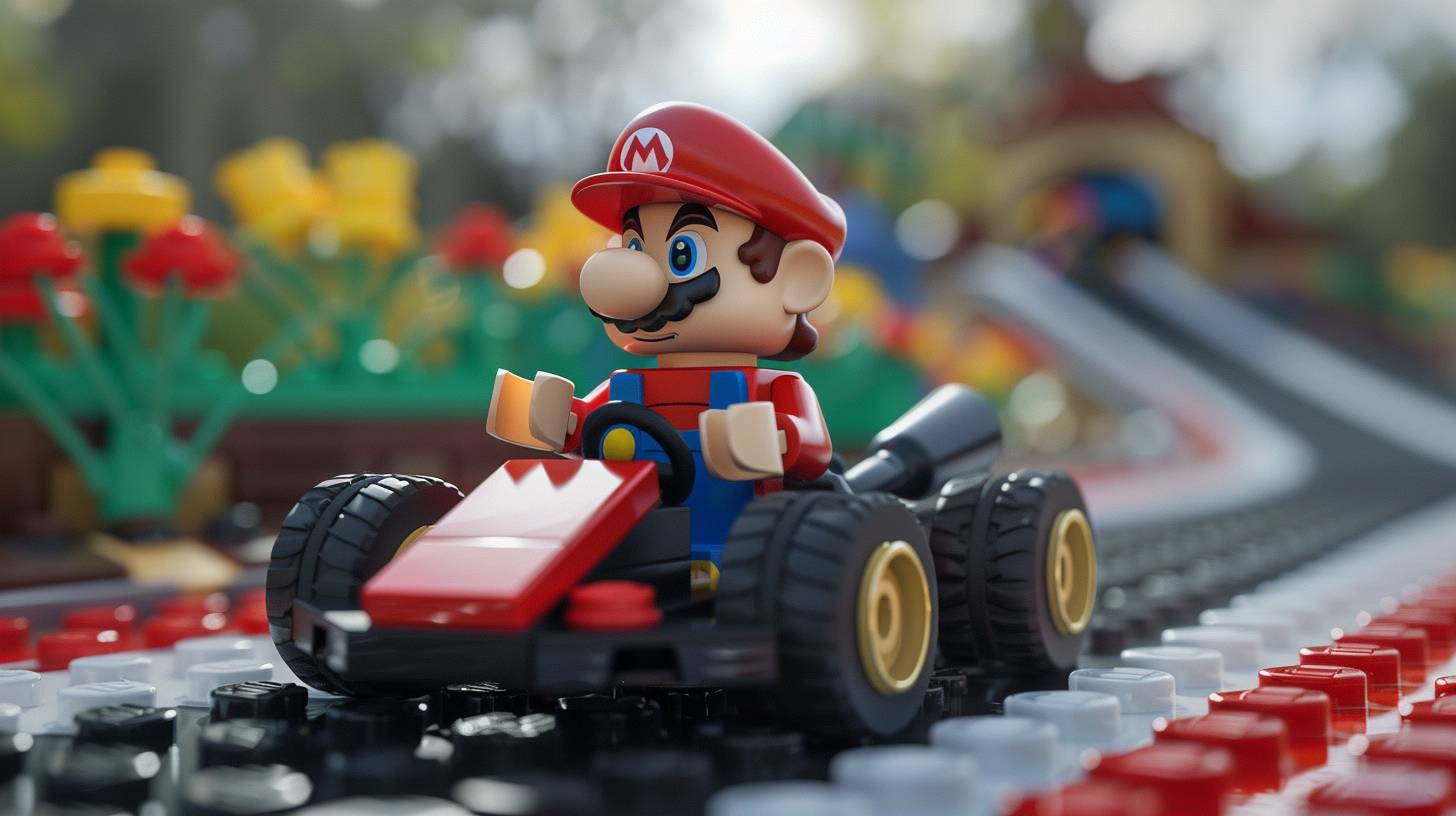 in a Mario Kart circuit
