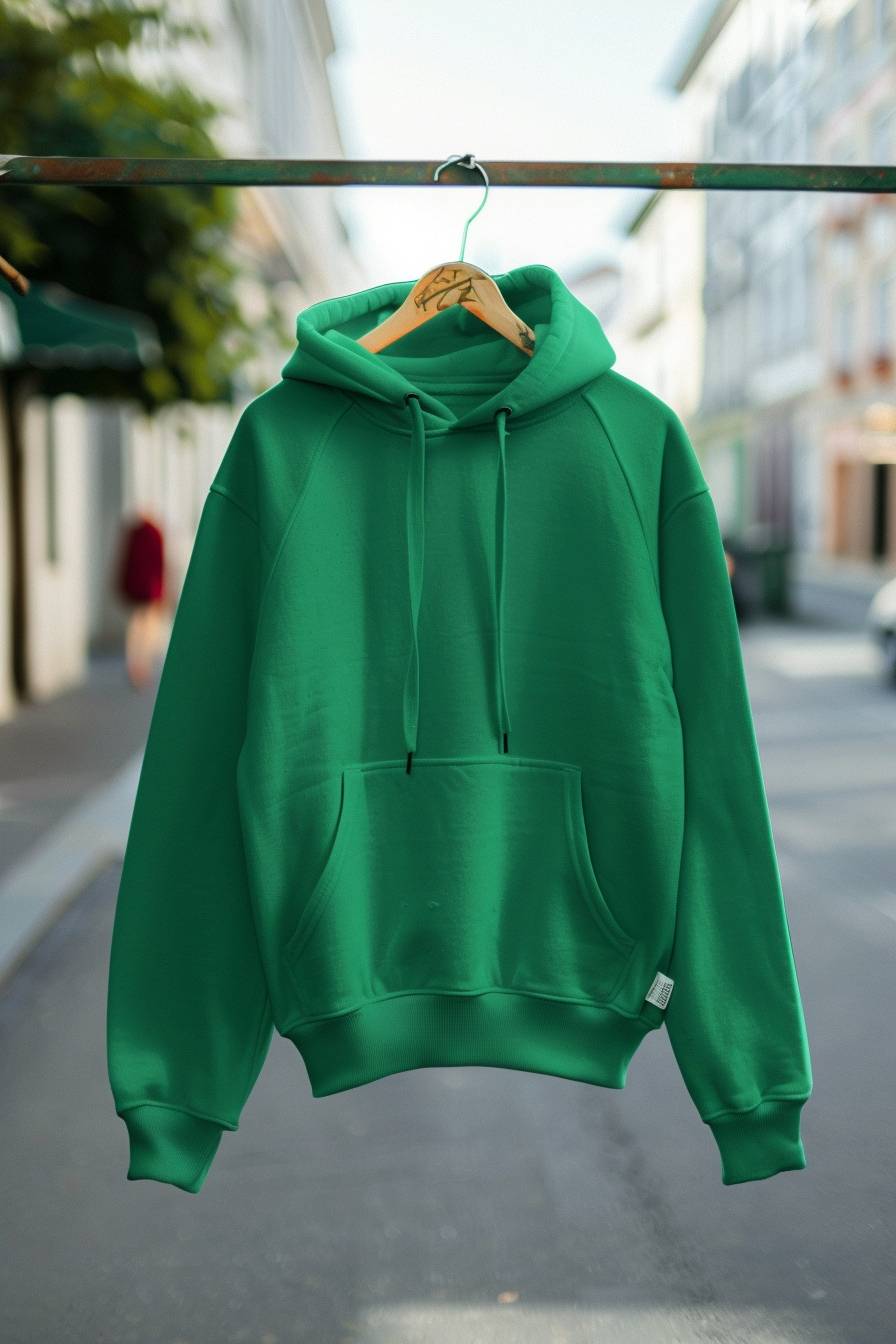Bright green hoodie mockup