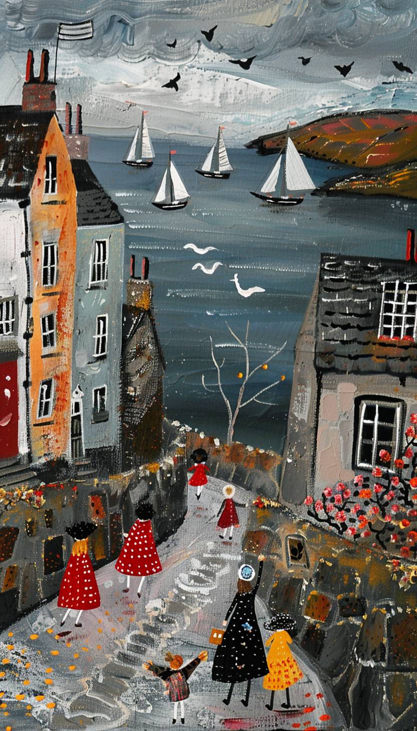 In the style of Gary Bunt, enchanted painting bringing scenes to life