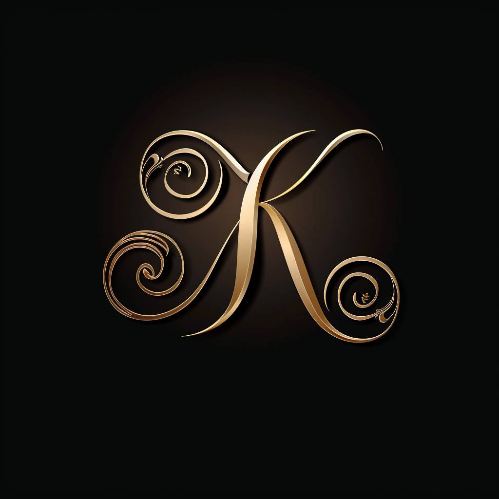 a stylish and elegant logo, featuring the letter K