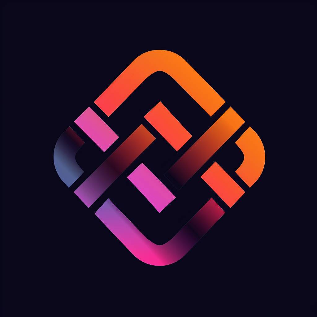 Design a LOGO with a gradient pattern, no lines, simple, with AI elements