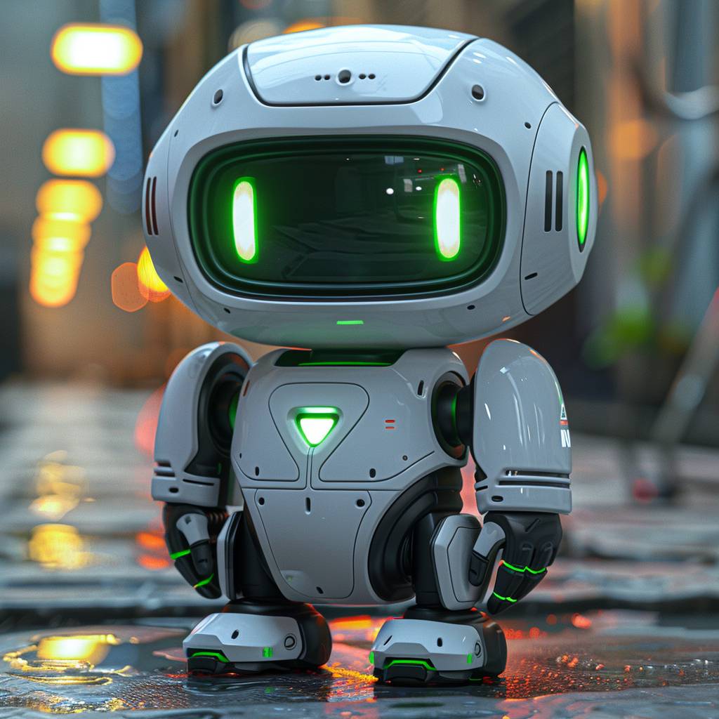 A battery charge station mascot, white and green, logo design, 8k, cartoon, super details, futuristic, fun, energy, full body in emotion, charging mode