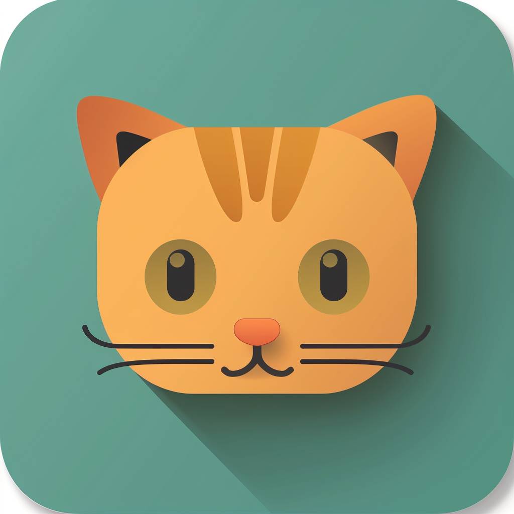 Cat icon design with rounded edges
