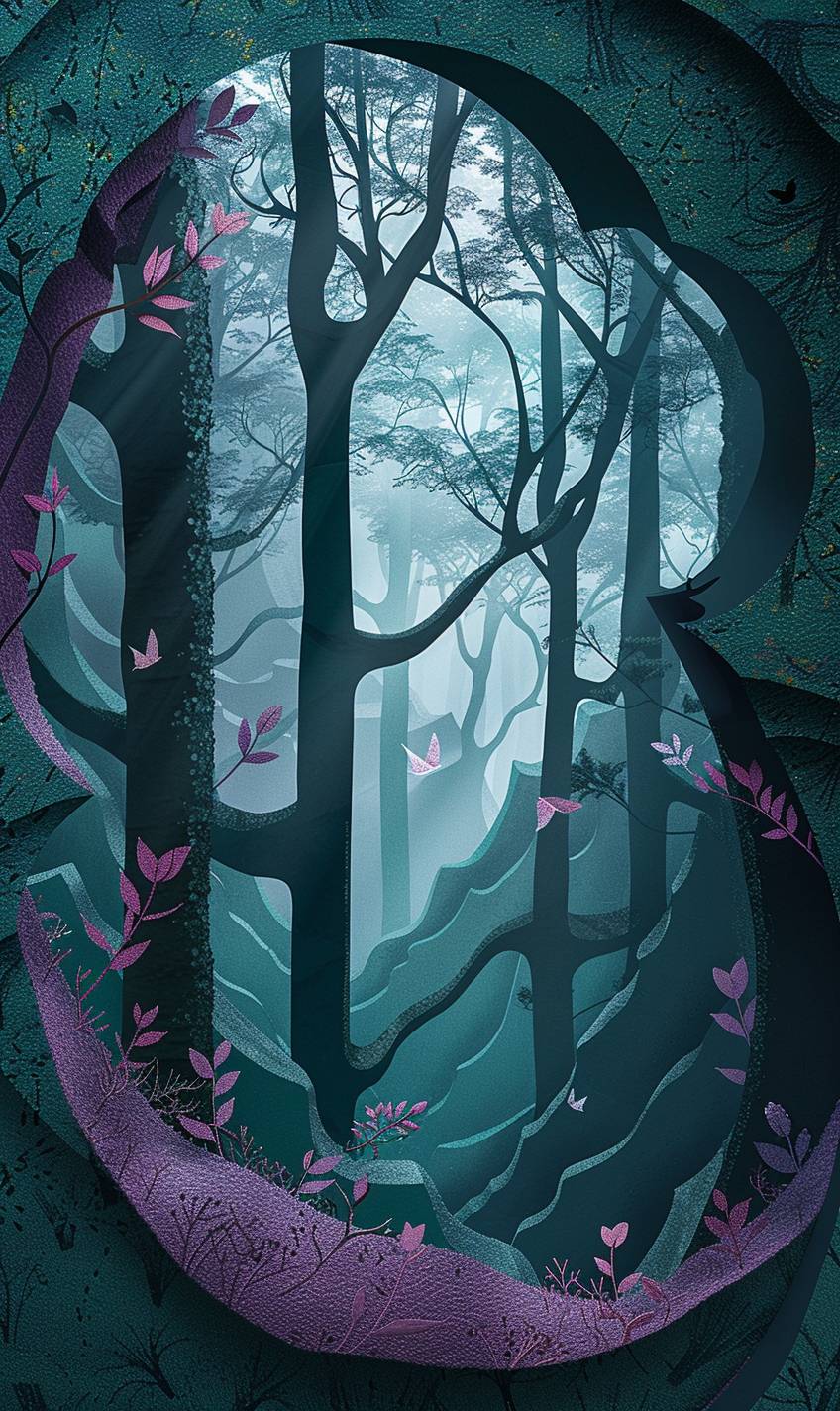 In style of Eiko Ojala, Whispering winds in a mystical forest --ar 3:5  --v 6.0