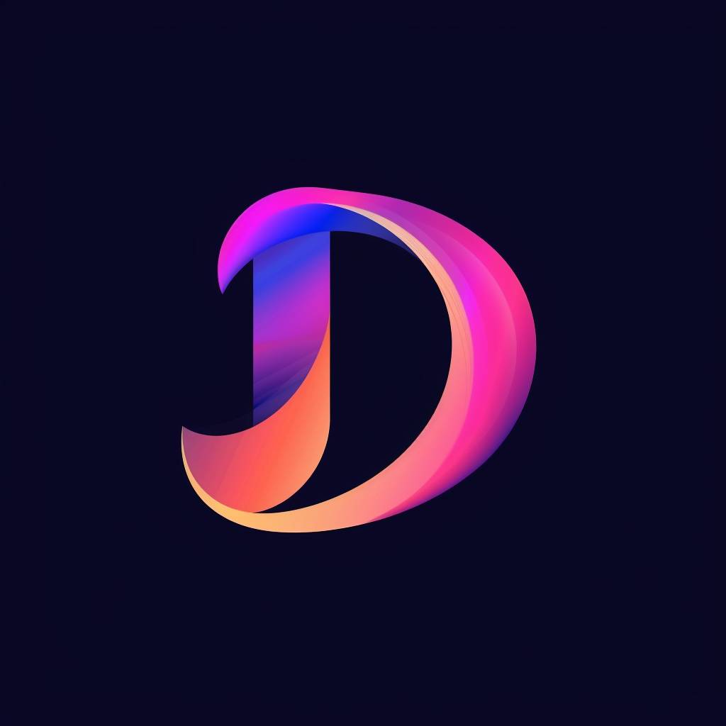 Modern and simple logo design, D, letter d, one color, vector, 8k