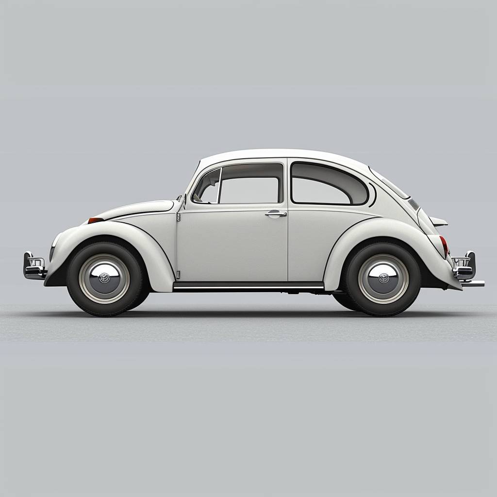 Side view of Volkswagen Beetle mockup