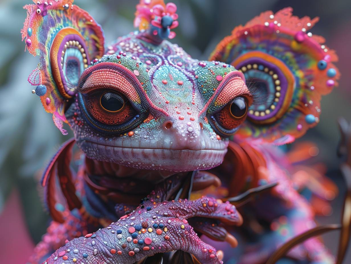 Madagascar animal festival art as fairy punk art