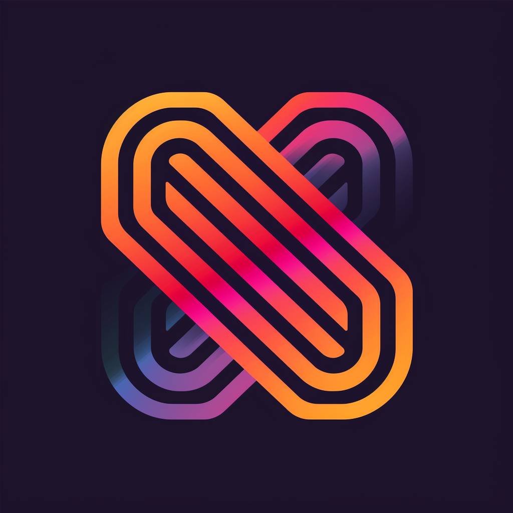 Design a LOGO with a gradient pattern, no lines, simple, with AI elements