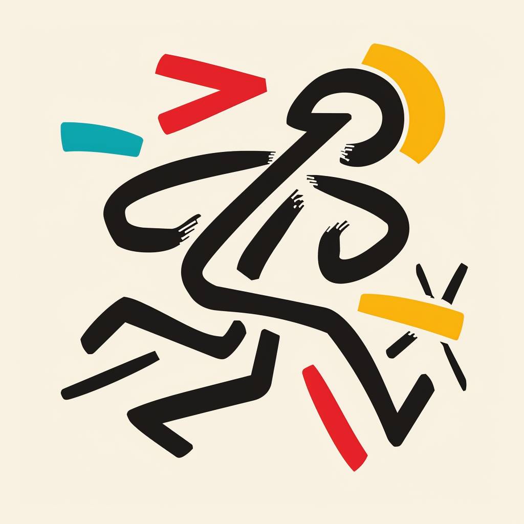 Logotype for running club by Keith Harring --v 6.0