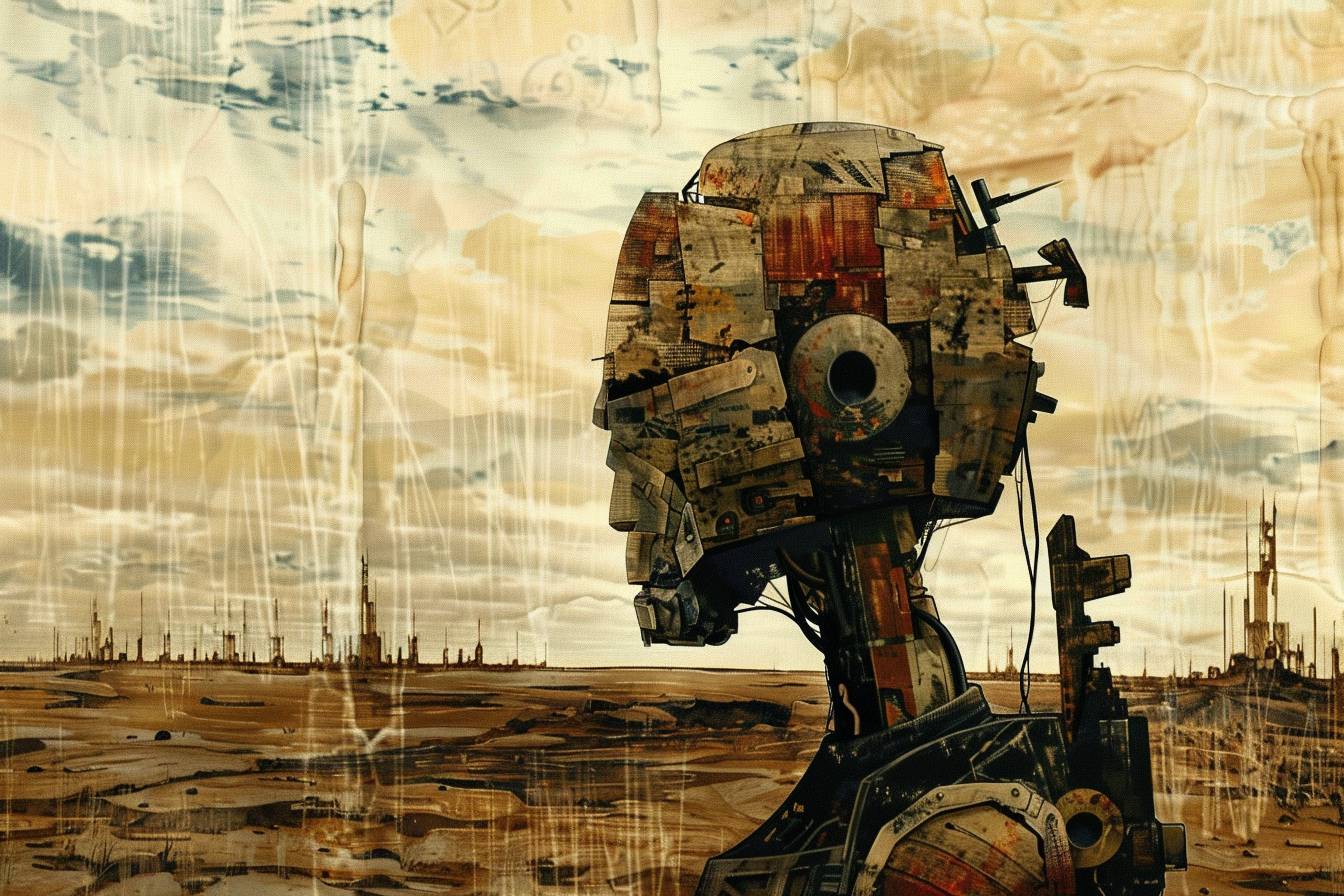 Wasteland, sci-fi art, in style of Egon Schiele