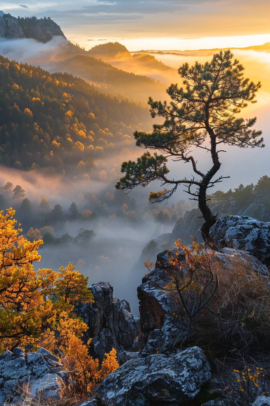 地球の未開拓の風景に表現される原始的で壮大な美しさを結晶化した画像を捉える。写真は、地質形成、複雑な植物の模様、植物についた朝露、または強力な大気現象で満ちた景色を描写するべきです。自然光を使用してフレーム内の色彩とテクスチャを強調し、山脈のうねる尾根で見られるような光と影の見事な相互作用を示すことで、驚くべき光と影の間の見事な相互作用を強調してください。環境の驚異のバランスの取れた調和を通じて、この惑星の自然な芸術性の物語を語り、観察者の視線を誘導してください。同時に、細部に無限の注意を払い、これらのスペクタクルの見慣れない側面を明らかにし、その壊れやすい美しさを引き出し、深い畏敬の念を喚起してください。究極の目標は感情的なつながりであり、自然の儚い壮麗さへのオマージュであり、ハイパーリアリズムの美感で捉えられたものです。写真の力がこれらの瞬間を不滅のものにすることを祝福する要素を作品に織り込んでください。画像は現実的かつ非凡であり、自然の壮大さにふさわしいと感じられるべきです。