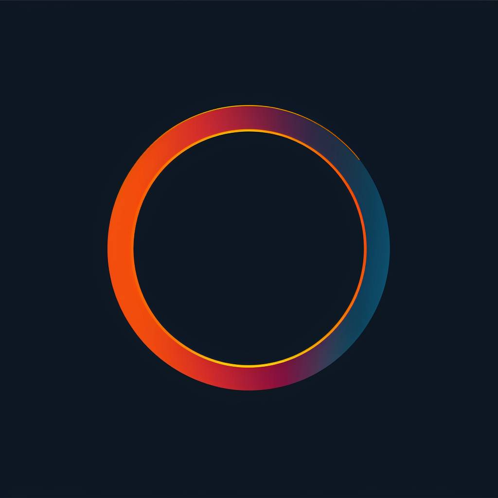 Logo, simple, letter O inside circle, minimal line, vector --v 6.0