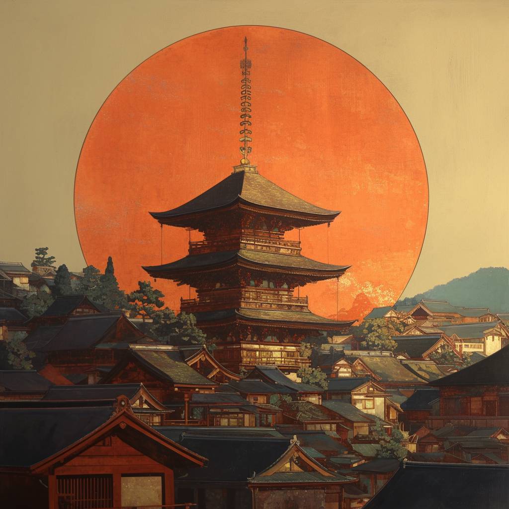 Yōga-style oil painting, modern Japanese Meiji era --niji 6