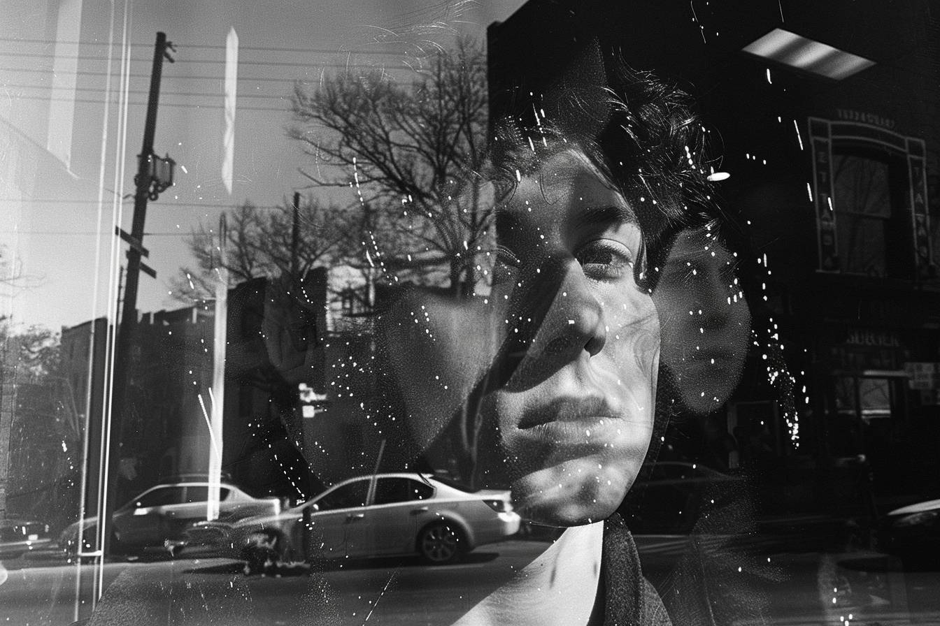 A chance reflection in a mirror by Lee Friedlander