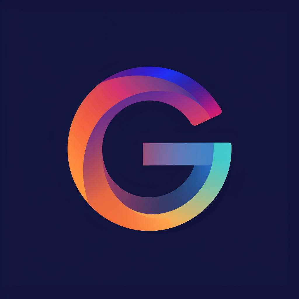 Simple logo design of letter “G”, vector, flat 2D, company logo