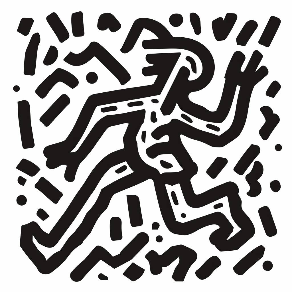 Logotype for running club by Keith Harring --v 6.0