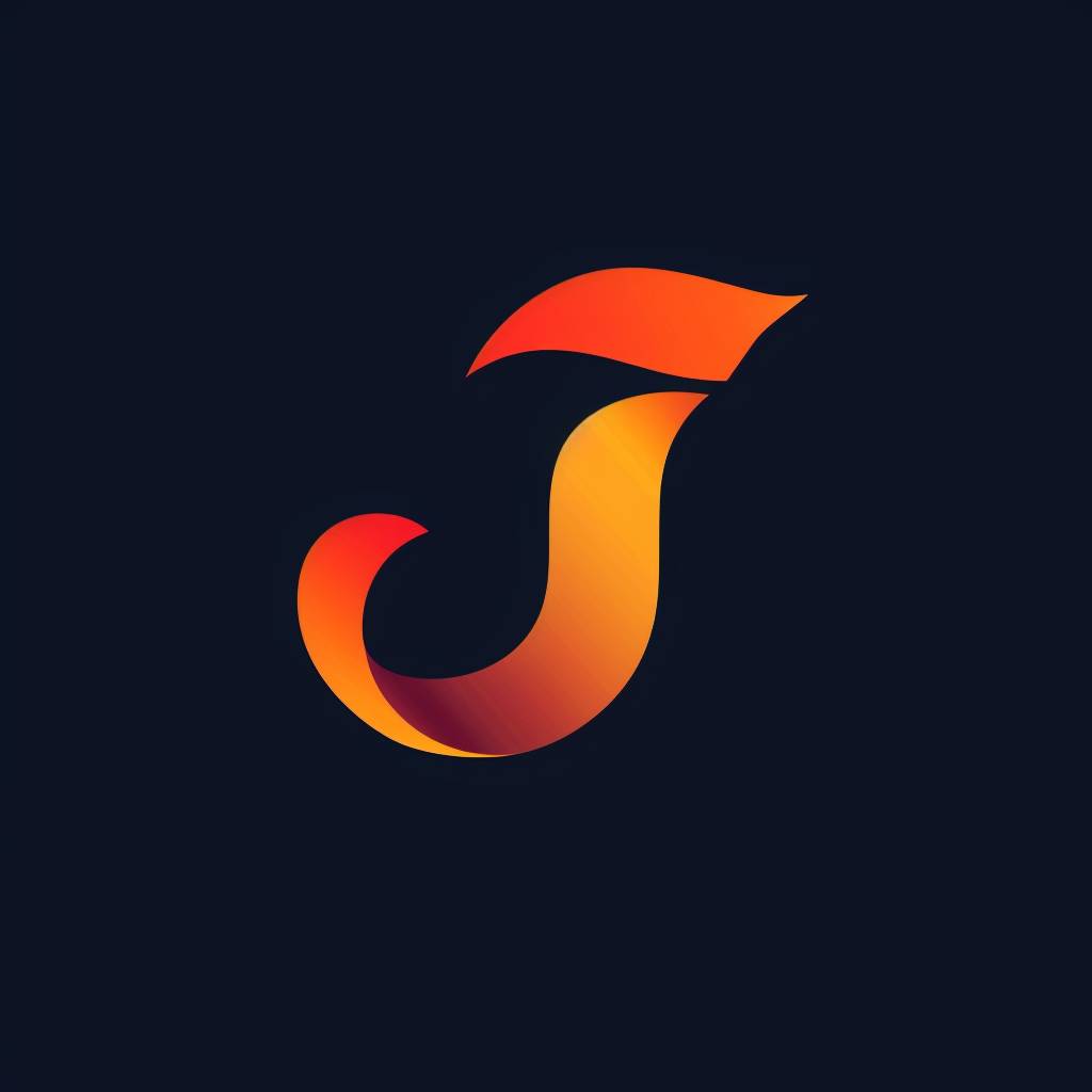 A modern, creative and simple logo starts from letter J