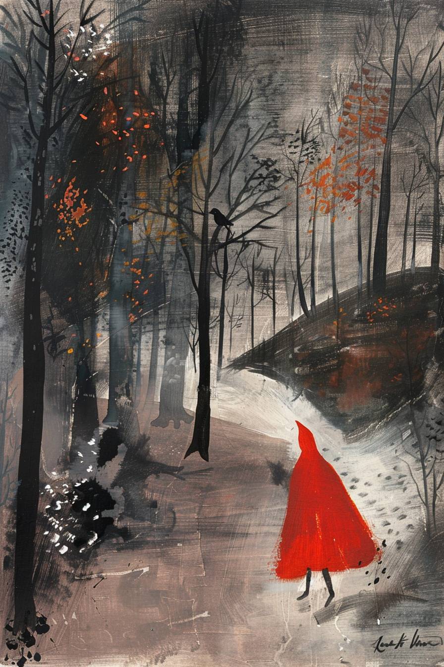 Mary Fedden's painting depicts Red Riding Hood