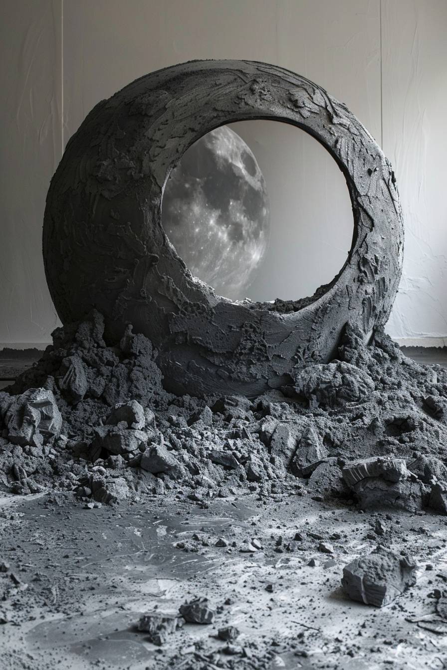 ダニエル・アーシャムのスタイルで、月食が大地に影を落とす