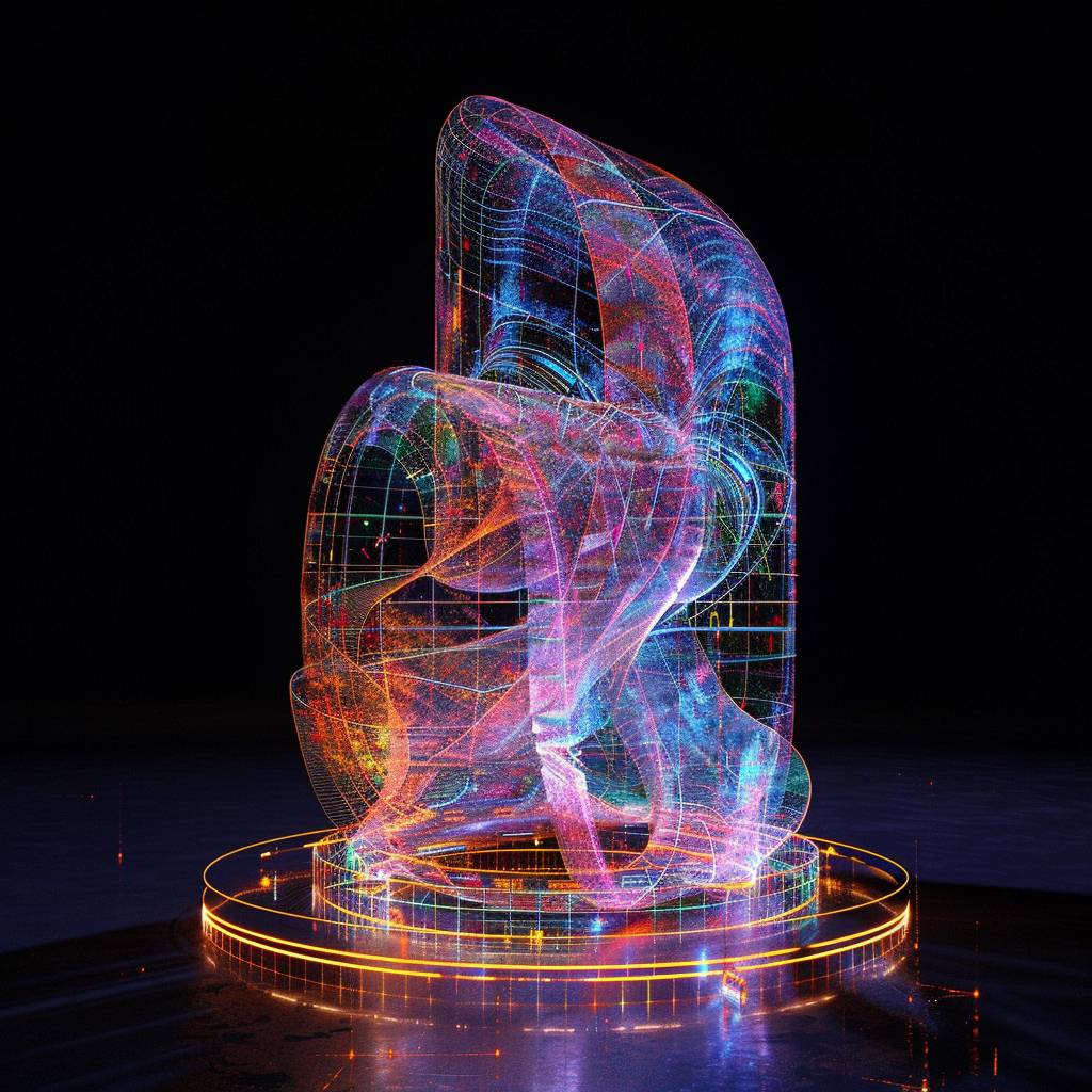 WIREFRAME
Base a wireframe hologram of [SUBJECT] with glowing [COLOR] lines forming intricate patterns around its structure, plain black background