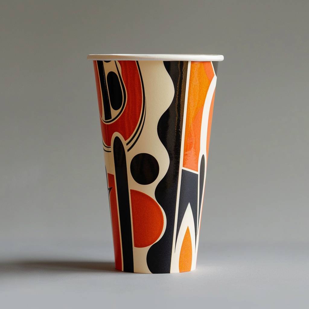 Takeaway coffee cup design by Alvin Lustig --v 6.0