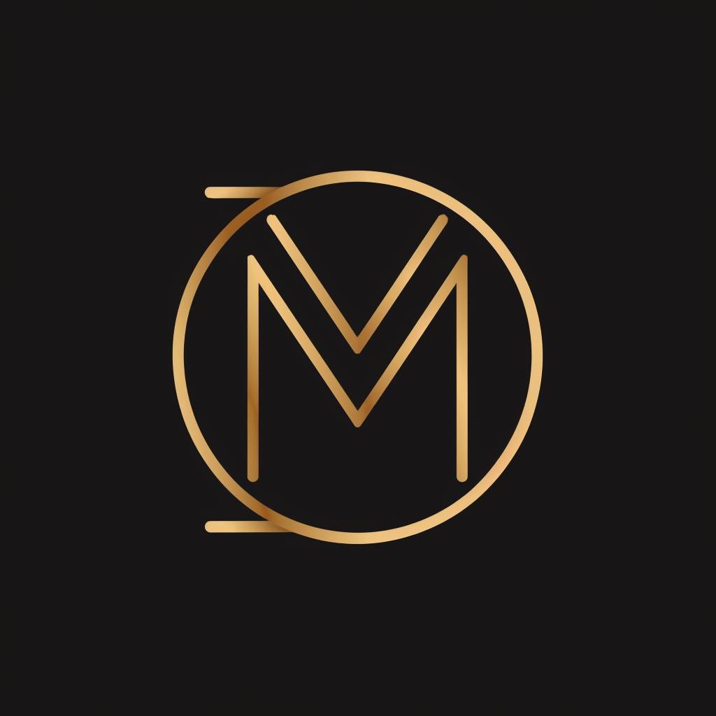 Create a logo based on the wording M N, in a very simple, modern, golden ratio design, for the purpose of airbnb. v6.0