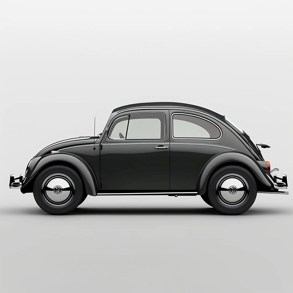 Side view of Volkswagen Beetle mockup