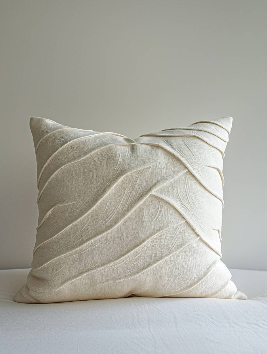 Pillow with a white background, simple and luxurious